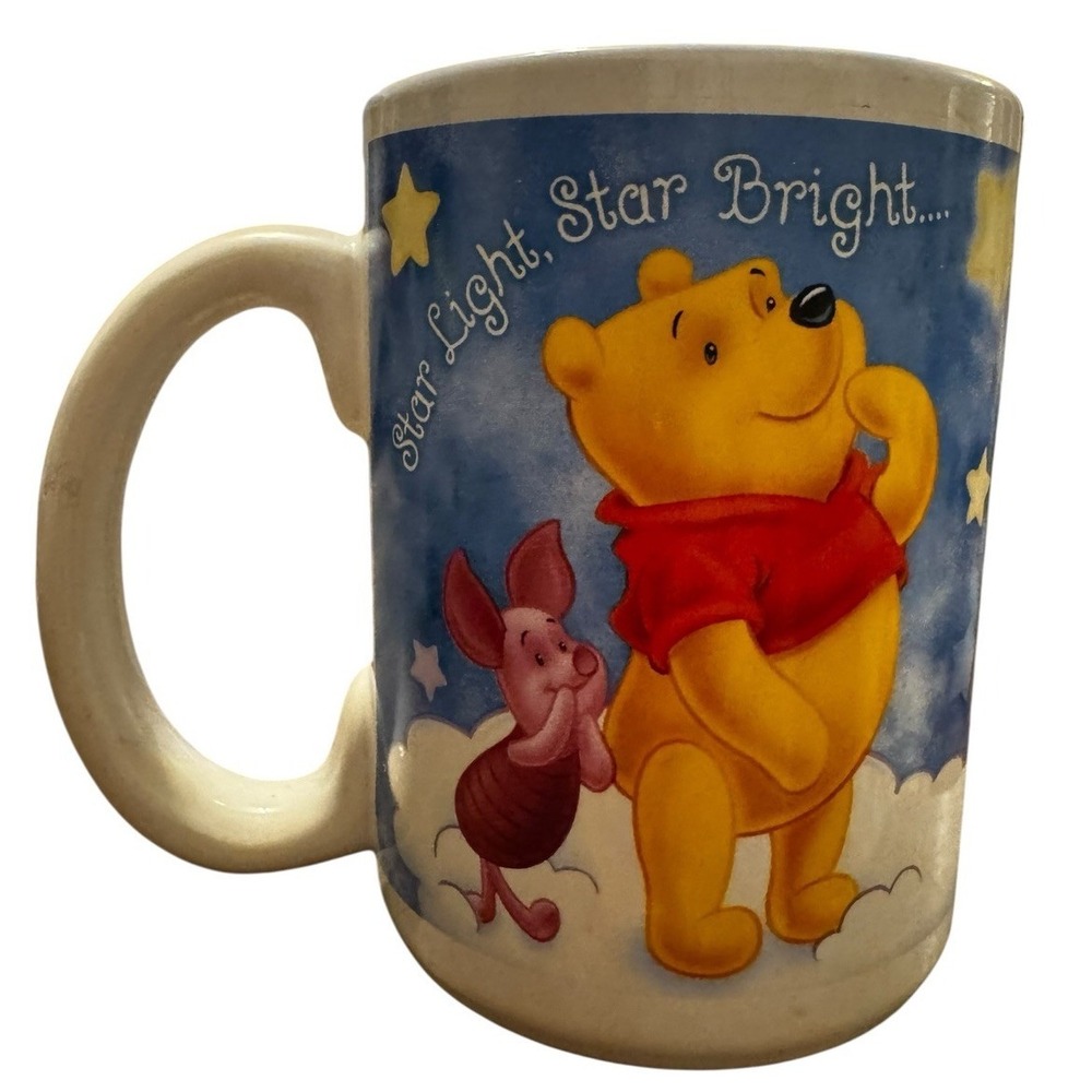 Disney Winnie the Pooh Piglet Tigger Star Bright 14oz Coffee Mug Cup